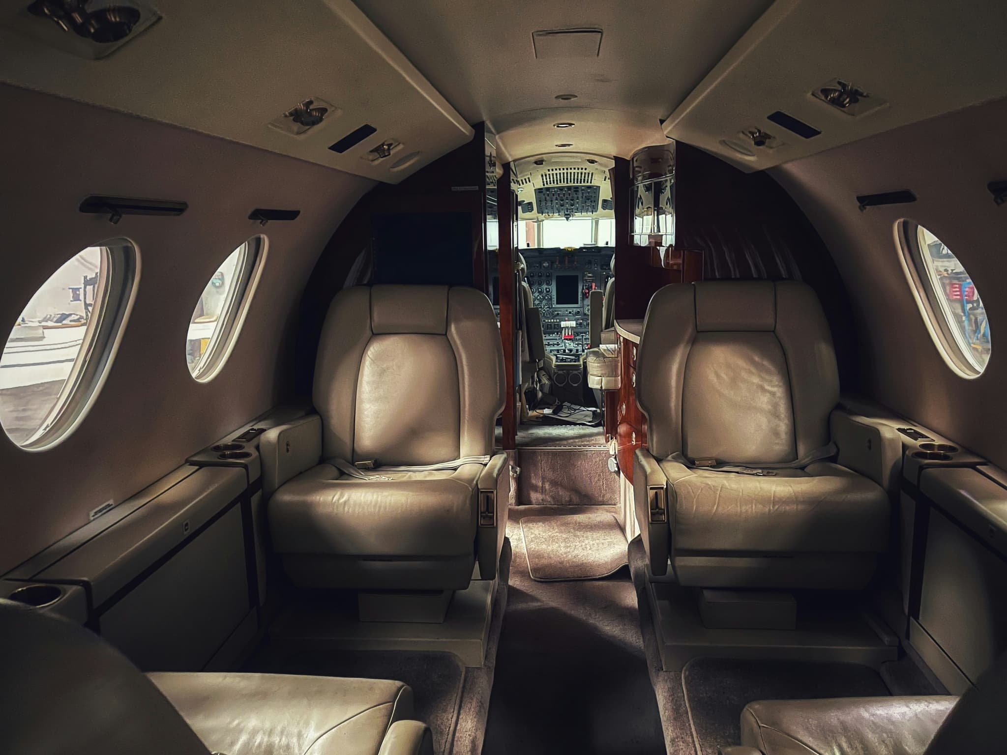 Cabine jet privé luxe intérieur FFGR Paris