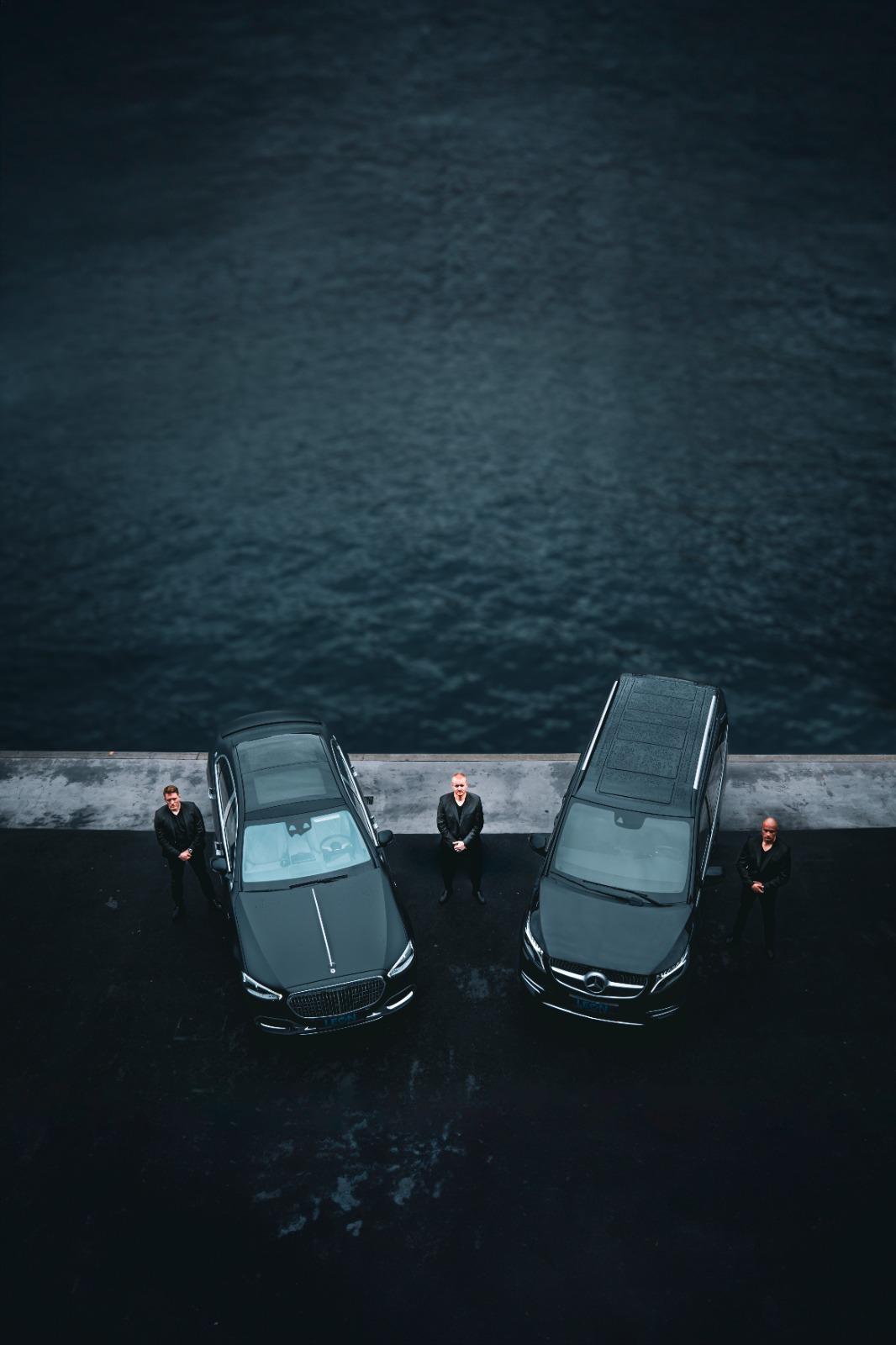 Monaco · Maybach e Vito di fronte al mare